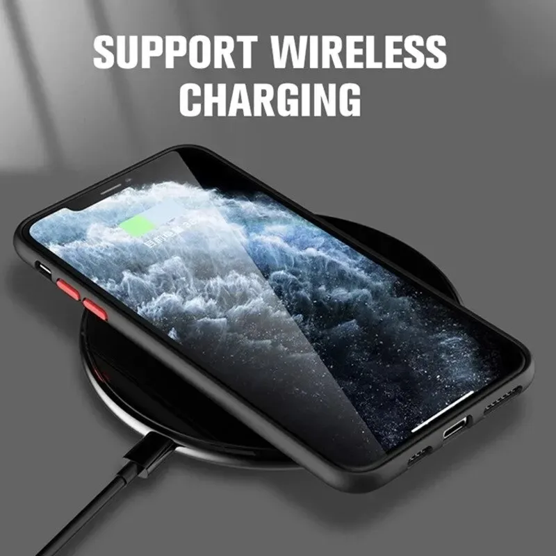 Luxury Magnetic Black Matte Armor Shockproof Ultra Thin Case