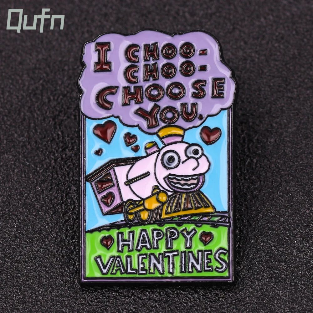 I Choo- Choo-Scegli Te Spilla Sweet Love Bubbles Badge Funny Thomas The Train Pin Per Il Regalo Di San Valentino Felice