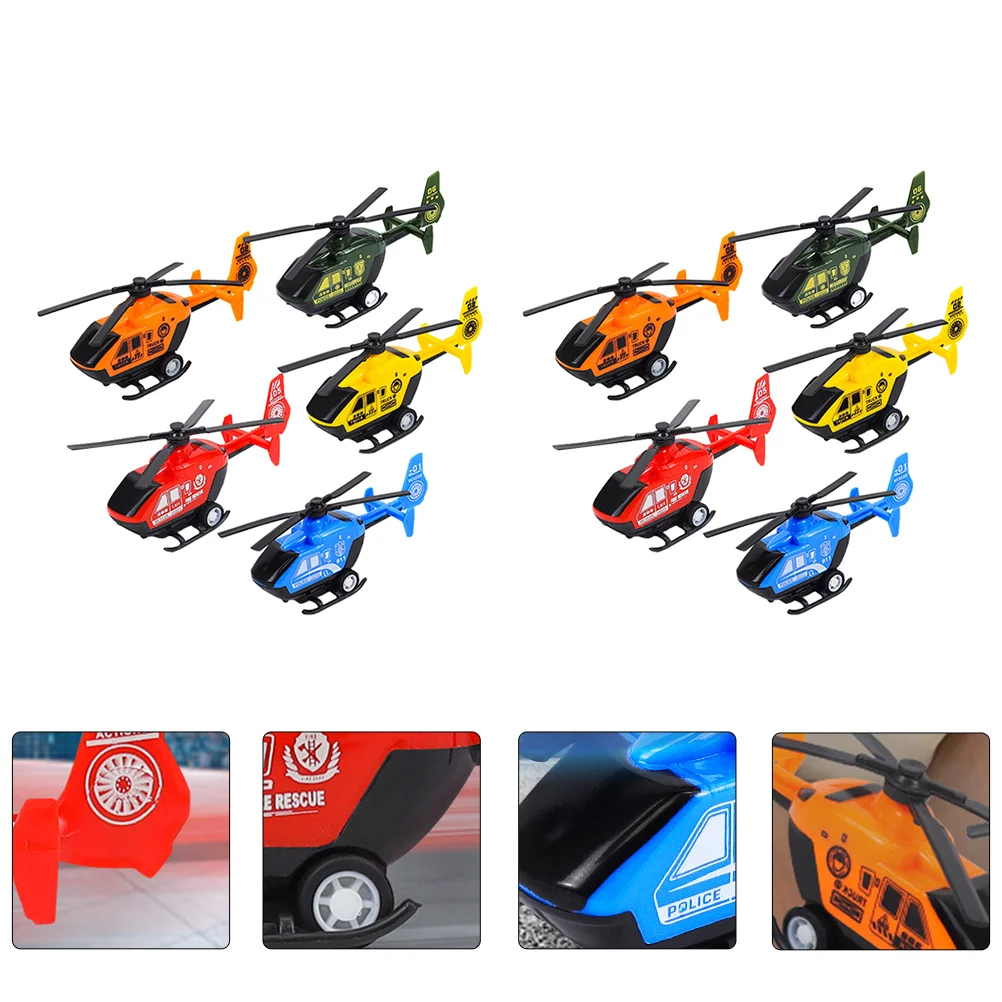 

10pcs Flying Plane Toys Kids Playthings Flying Helicopter Toys (Random Color)