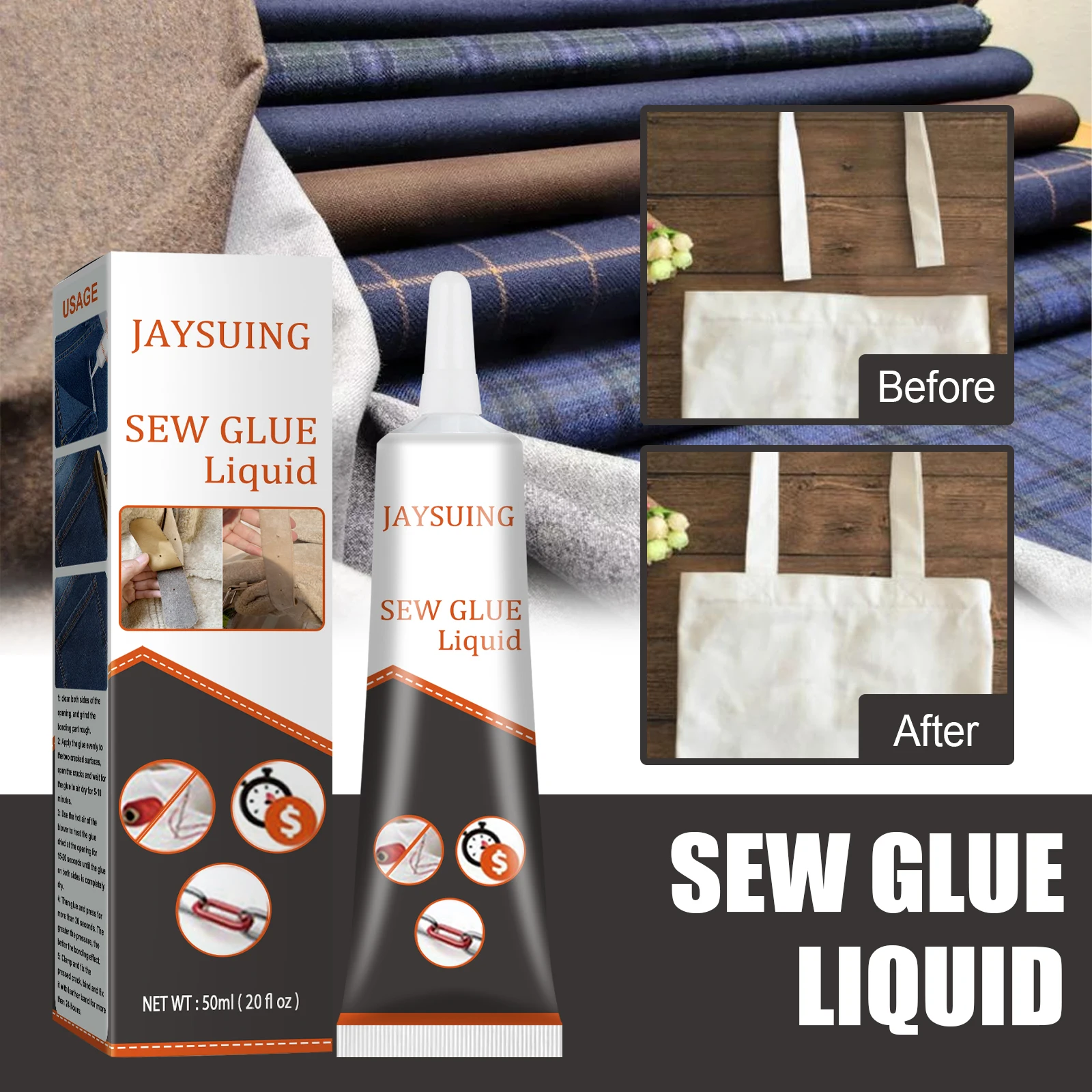 Fabric Repair Glue High Viscosity Strength Fast Curing