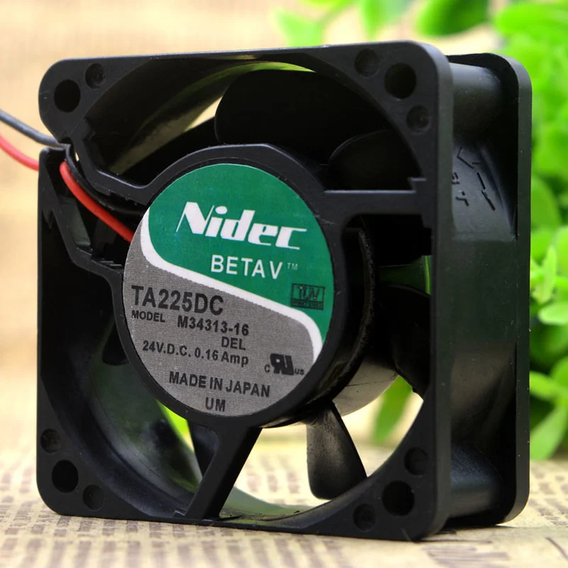 New CPU cooling fan NIDEC TA225DC M34313-16 24V 0.16A 6CM 6025 inverter fan Computer fan 60*60*25MM