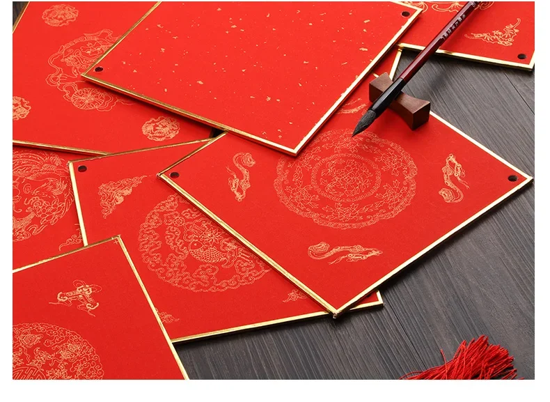 Chinesischer Batik, halbreifes Reispapier, Hartkartonpapier, chinesisches traditionelles Frühlingsfest, Hochzeit, chinesischer Knoten-Anhänger, Fu-Charakter – Detail 14