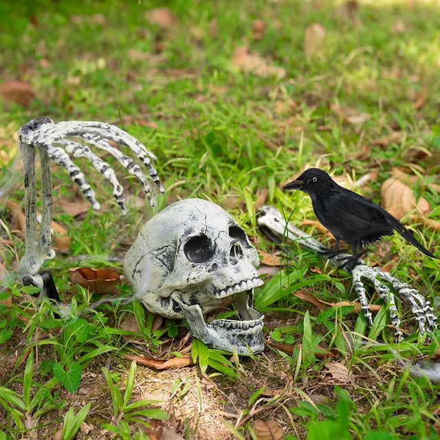 Halloween Dekoration im Freien beängstigend Skelett Pfahl Hof