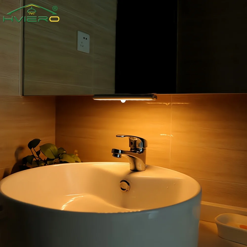 PIR Motion Sensor Lamp 40led Warm White USB Cabinet Night Light Closet Bed Under Smart Perception Wardrobe For Stairs Dormitory