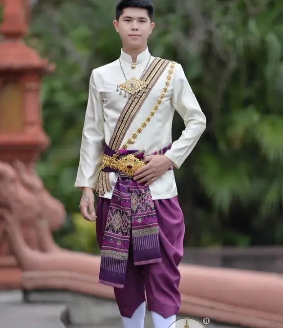 Fashion Traditional Thai Men's Clothing Thai Clothing Men's
