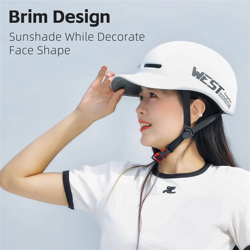 WEST BIKING Daily Commuter Helmet Cycling Helmet Lightweight Men Women Outdoor Sport Scooter MTB Road Bike