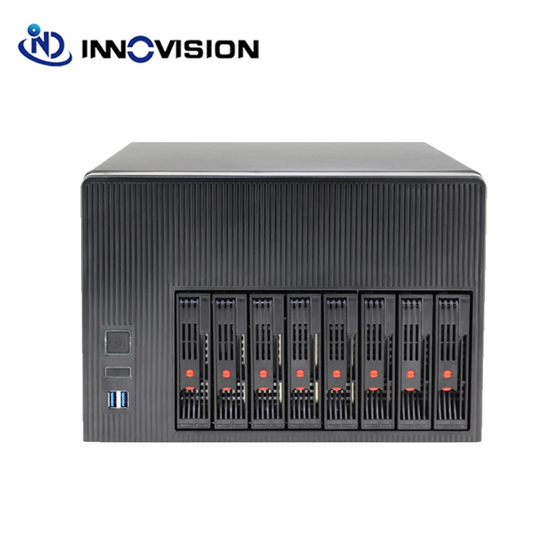 Hot Swap NAS 8 HDD Tooless Bays Case Support M-ATX Motherboard For Cloud Date Storage Optional USB2.0 or USB3.0 pc case pc chassis computer chassis frame