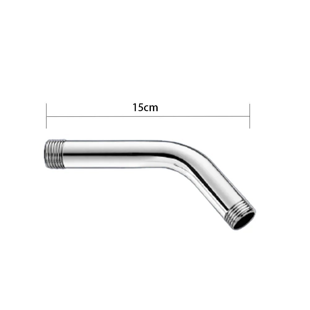 

1PC Stainless Steel Shower Head Extension Arm Straight Angled Extra Hose Pipe Shower G1/2" Connection 15/20/25/30/35cm