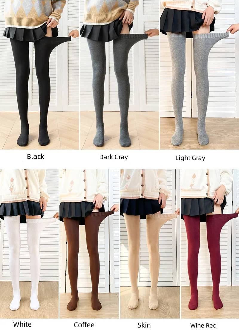 Sexy Women's Stocking Plus Size Thigh High Socks Over Knee Warm Socks Lolita Stocking Leg Warmers 1/3Pcs thigh high socks