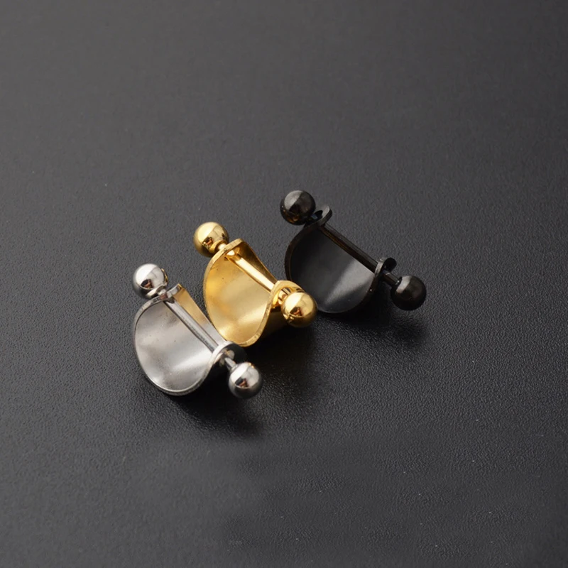 16G Stainless Steel Ear Piercing Horseshoe Shield Cuff Ear Helix Cartilage Cuff Ring Earrings Body Jewelry Piercing