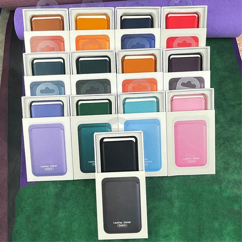 Магнитный кожаный чехол-кошелек с коробкой для Apple iPhone 12 13 14 15 Pro Max