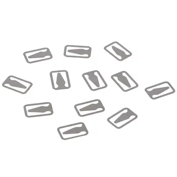 50 pennarelli per libri in metallo Segnapagina per libri portatili in argento Lettura con clip per pennarelli per libri scavati multifunzionali