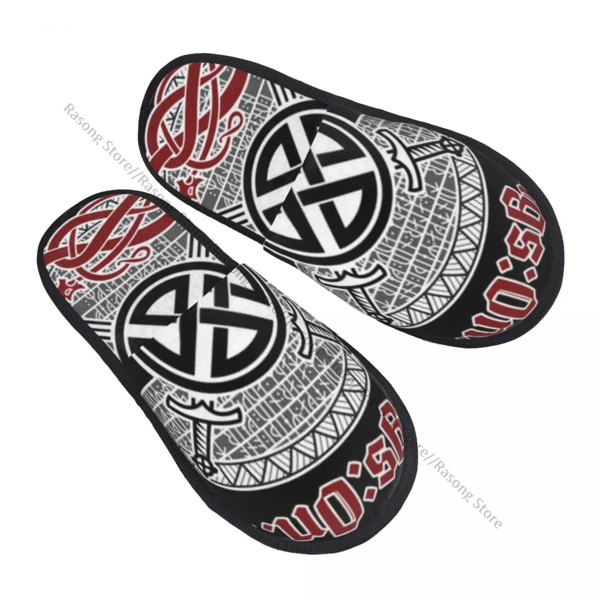 

Indoor Celtic Scandinavian Warm Slippers Home Plush Slippers Home Soft Fluffy Slippers