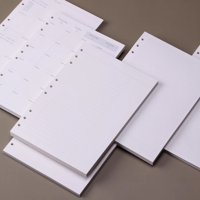 B5 Binder Notebook Paper Refill  A5 Spiral Notebook Blank Pages - A5 B5  20holes - Aliexpress