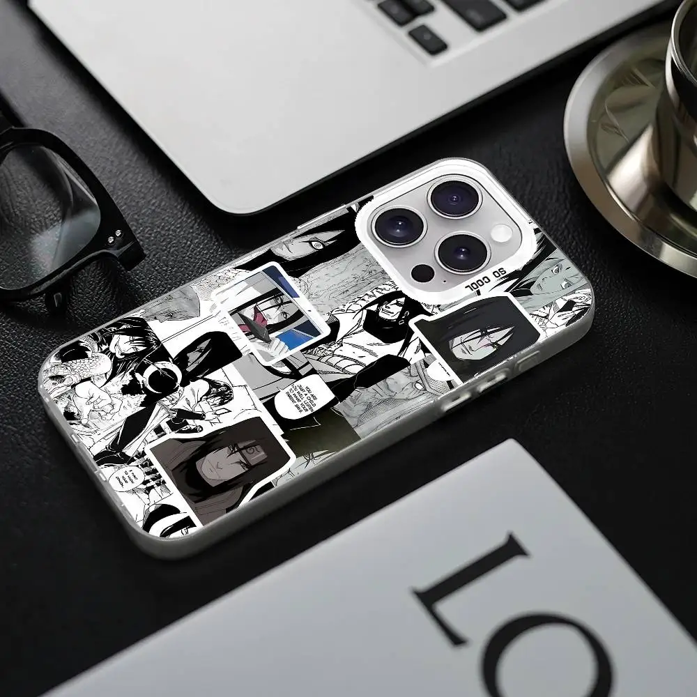 Premium Shockproof Silver Phone Case with Orochimaru Design