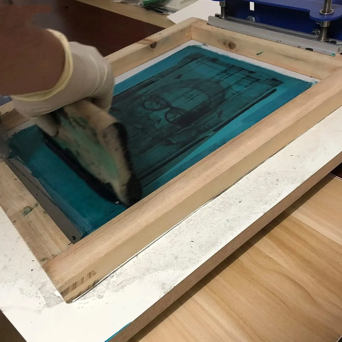 Stainless Steel Ink Scraper Screen Printing Squeegee Scraper Board Tools 10-30cm Square Cut Blade