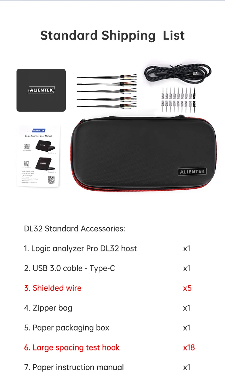 Logic Analyzer DL32 32Channels USB3.0 Protocol Debug Protocol Decoding Software