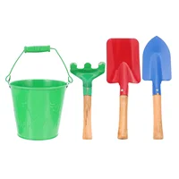 Gardening Kids Tools Children for Metal Barrel Kit Planting Toys Shovels Wood Sand Beach Bucket Toddler Gift Hand 1