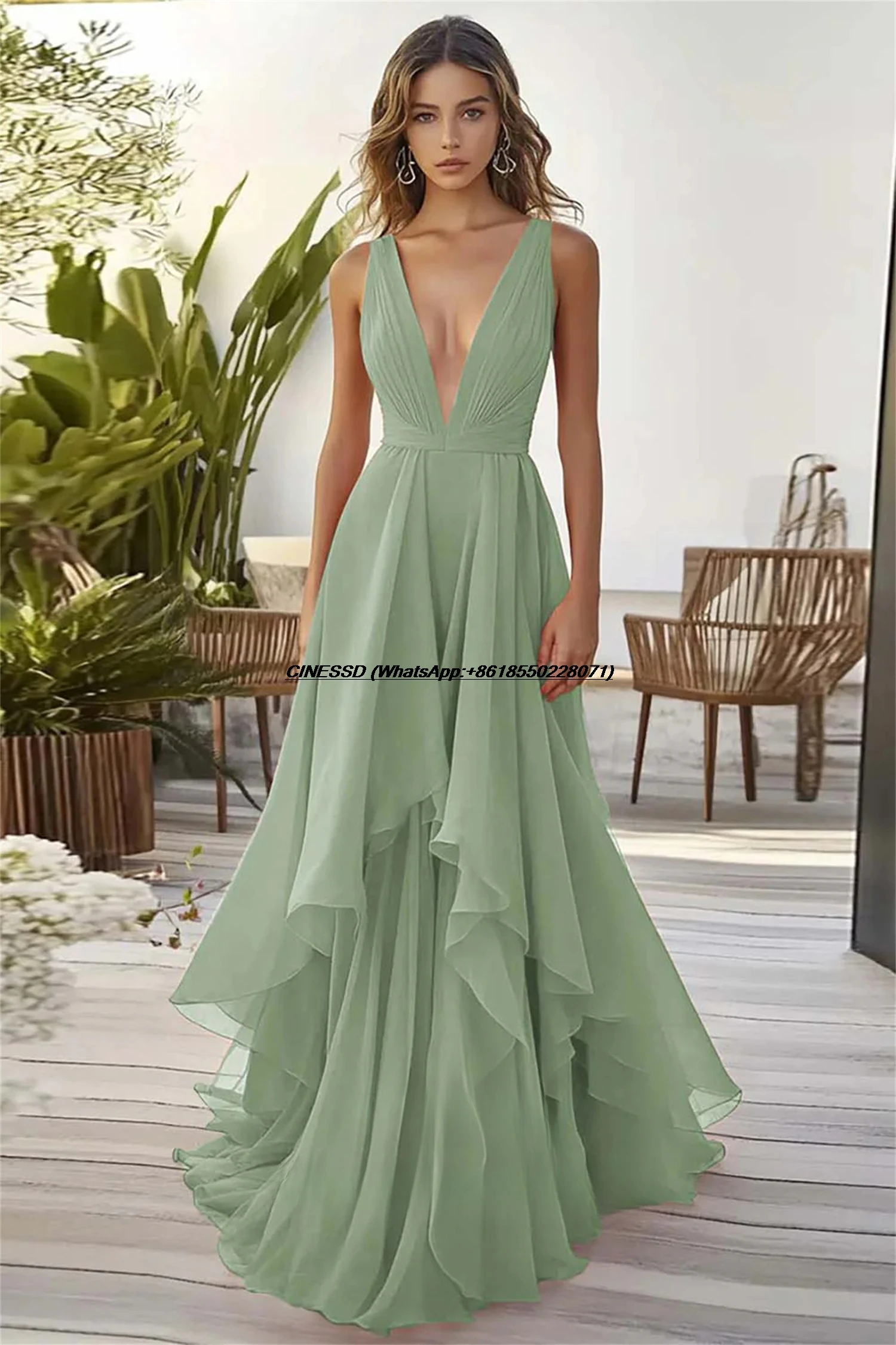 Customized Wedding Guest Dresses Elegant Woman Evening Dresses for Special Occasions Ceremony Gala Dresses Chiffon dresses - 5