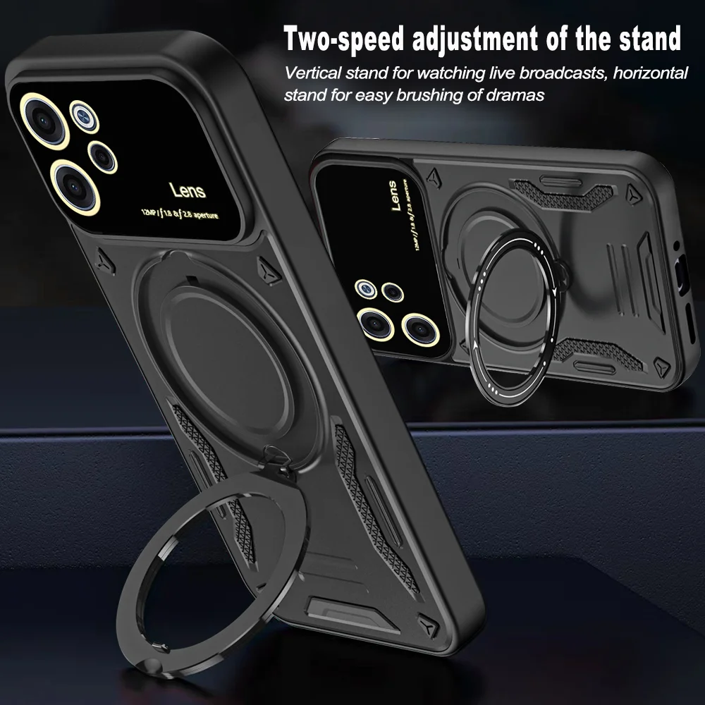 360° Rotating Magnetic Bracket Armored Phone Case with Magsafe Protective Cover