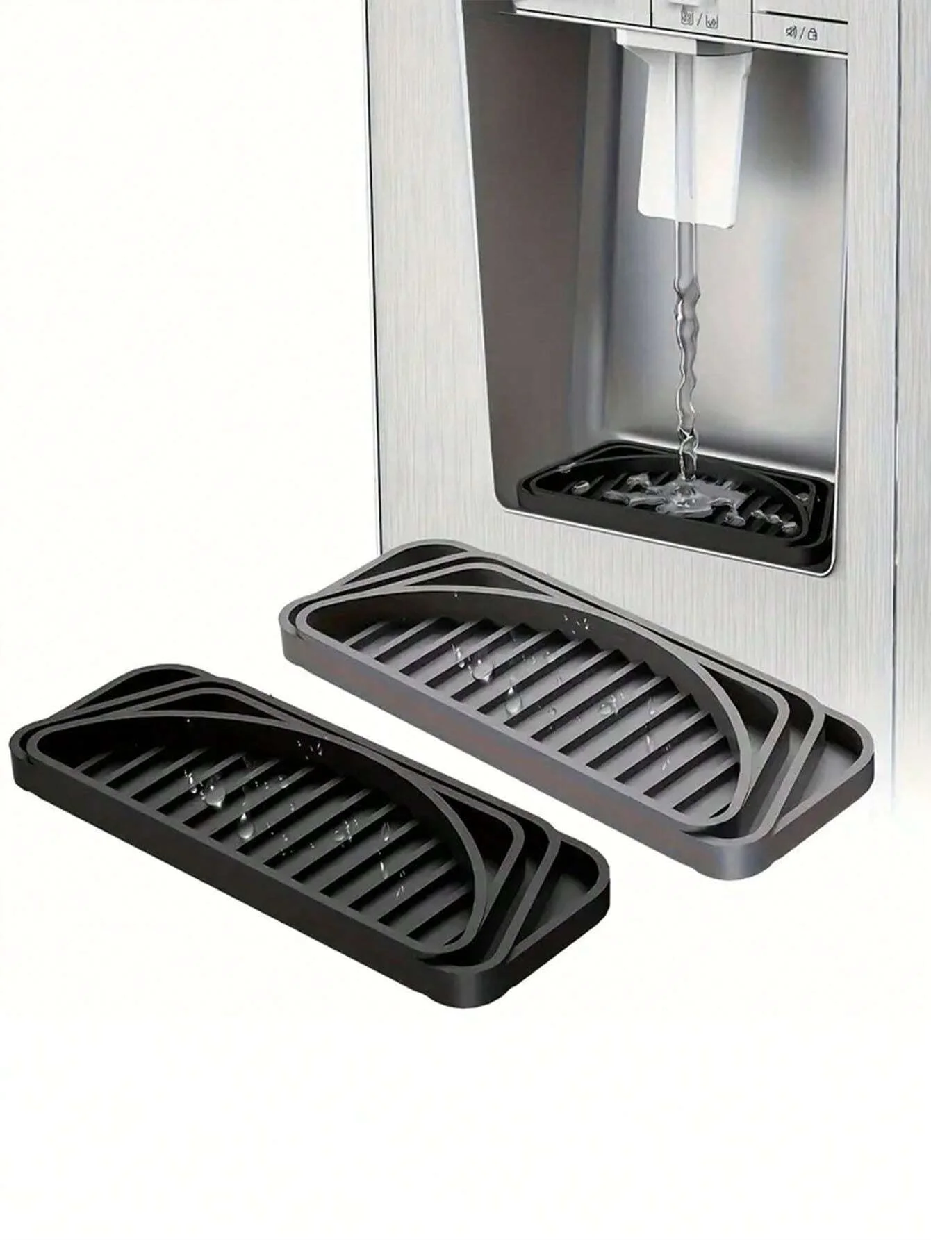 Refrigerator Drip Tray 1/2pcs Silicone Water Dispenser Drip Tray Collector Absorbent Tray Refrigerator Accessories For Wh water tray