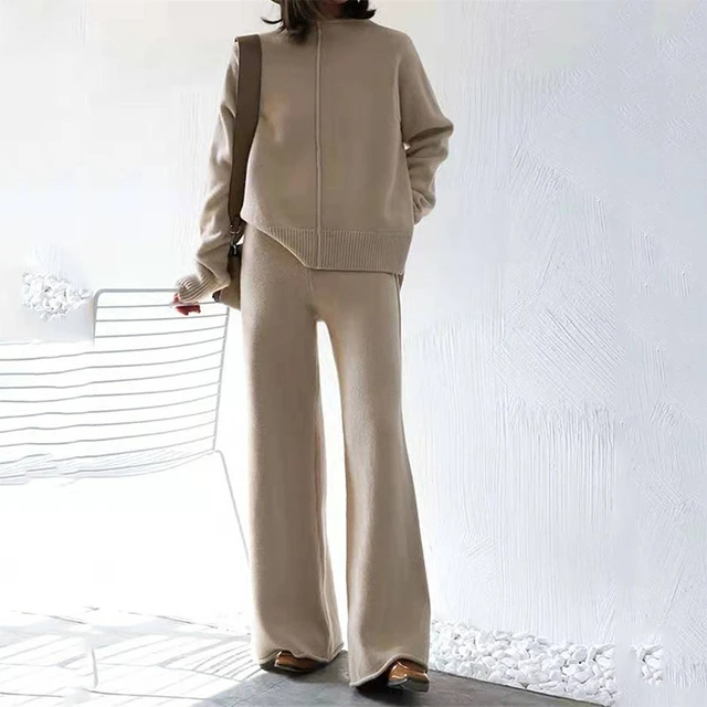 Cashmere Tracksuit Set Beige