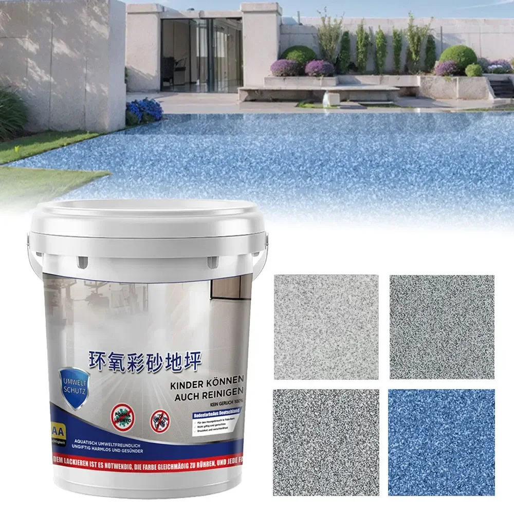 High-Gloss Marble Effect Epoxy Floor Coating 500G Indoor Outdoor Pure Natura Anti Slip Floor Paint