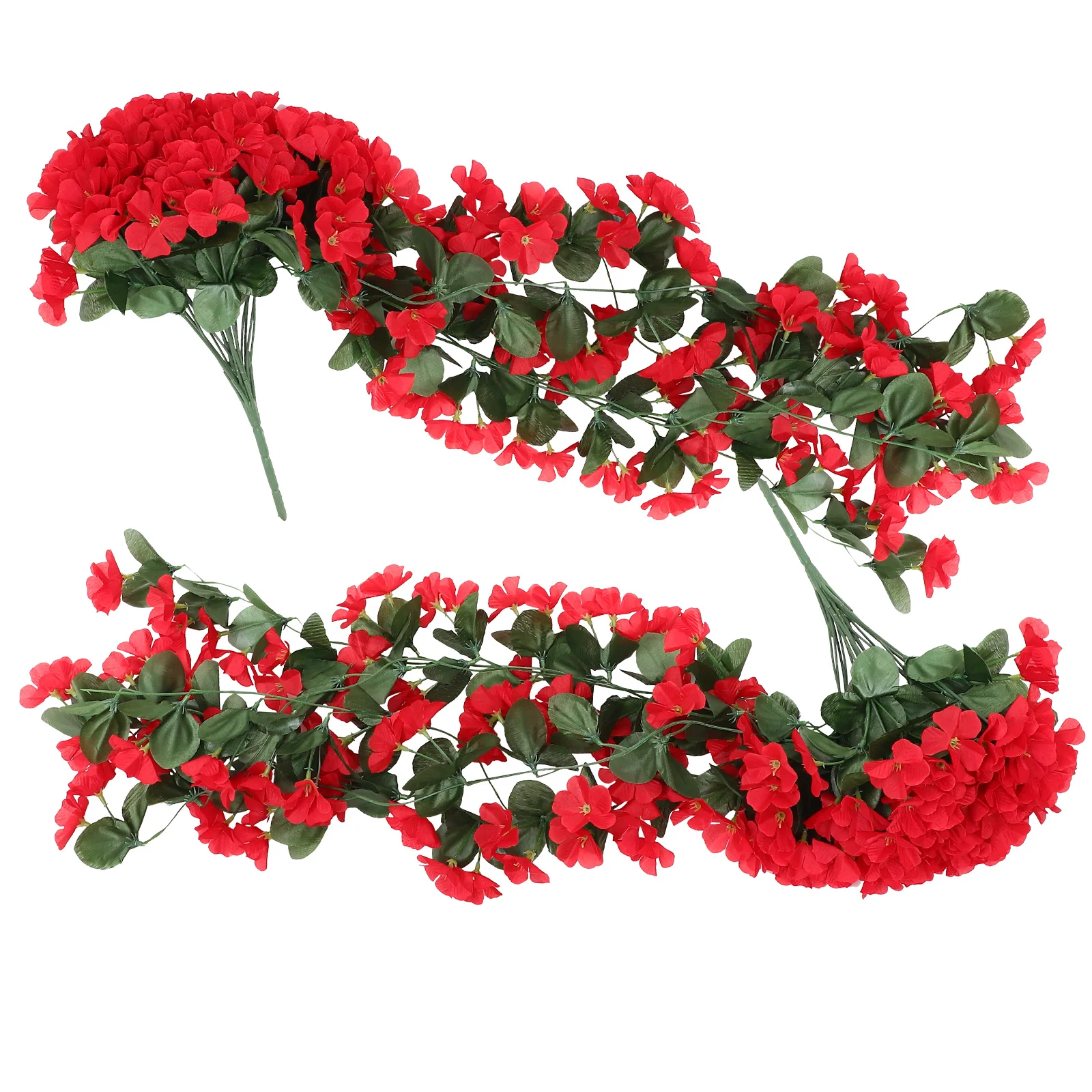 

2 Pcs Wreaths Artificial Flower Wall Hanging Flowers with Pot Greenery Decorations Fake Vines Plant Office