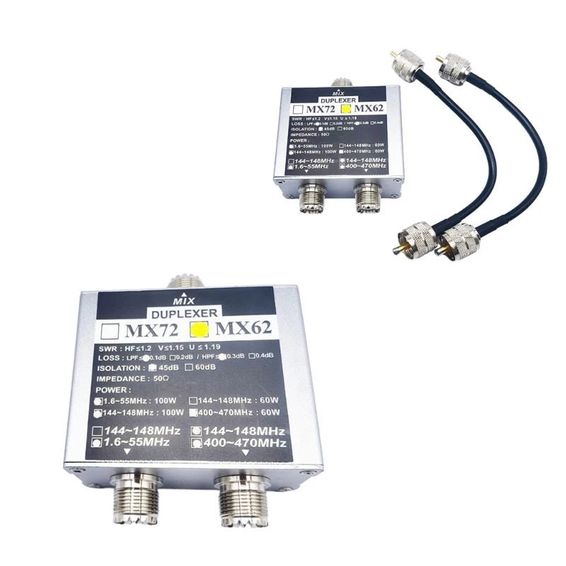 

MX62 Portable Antenna Coupler Seamless Connection Multi Frequency Transit Station Support Fit for FT857D FT911 ATAS-120A