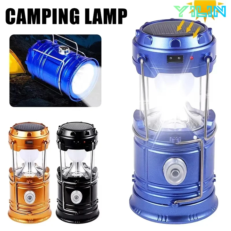 รูปสินค้า โคมไฟพกพาแสงอาทิตย์ LED สำหรับแคมป์ปิ้ง