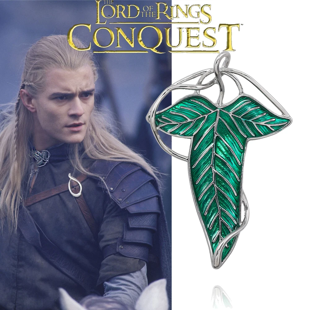The Lord of the Rings Green Leaves of Lorien Brooch Pin Elf King Tolkien  Galadriel Legolas Aragorn Badge Pin for Women Men Gifts - AliExpress, image size:1000x1000