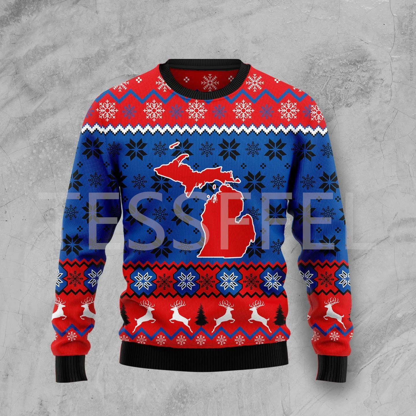 thumbnail image 1 of Suéter feo navideño con dibujo de perro, gato, Papá Noel, tatuaje retro, mangas largas, estampado 3D, otoño e invierno, jersey informal Harajuku X15, 1 of 5