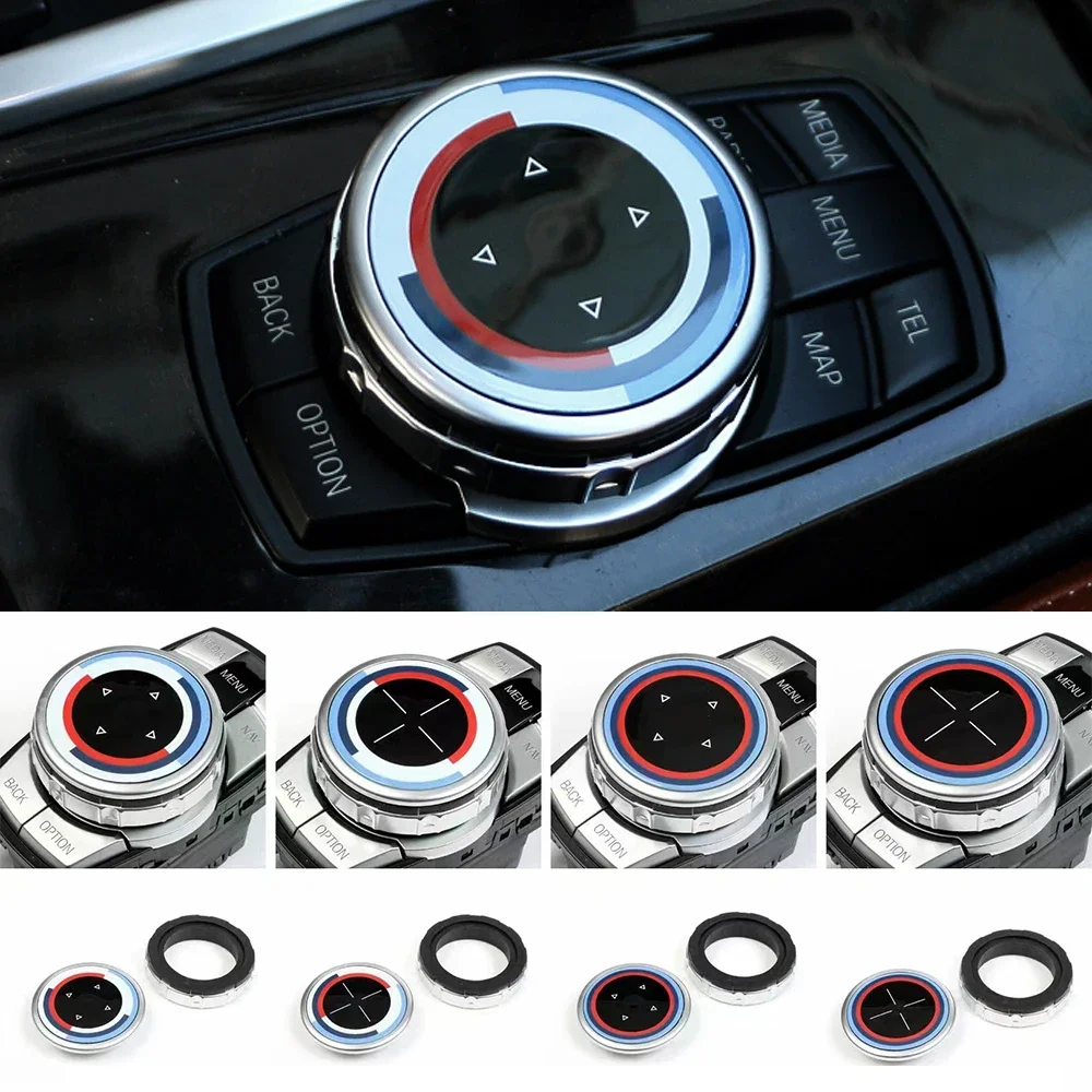 Multimedia Button Cover Trim Knob Sticker For Bmw F10 F11 F02 F15 F16 ...