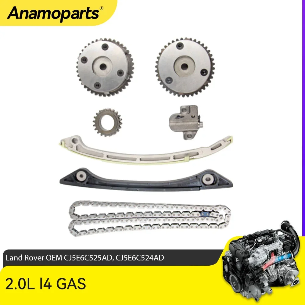 

Engine Timing Chain Kit with VVT Fit 2.0 L l4 GAS DOHC for 11-18 Land Rover Discovery Sport Range Rover Evoque Freelander 2.0L