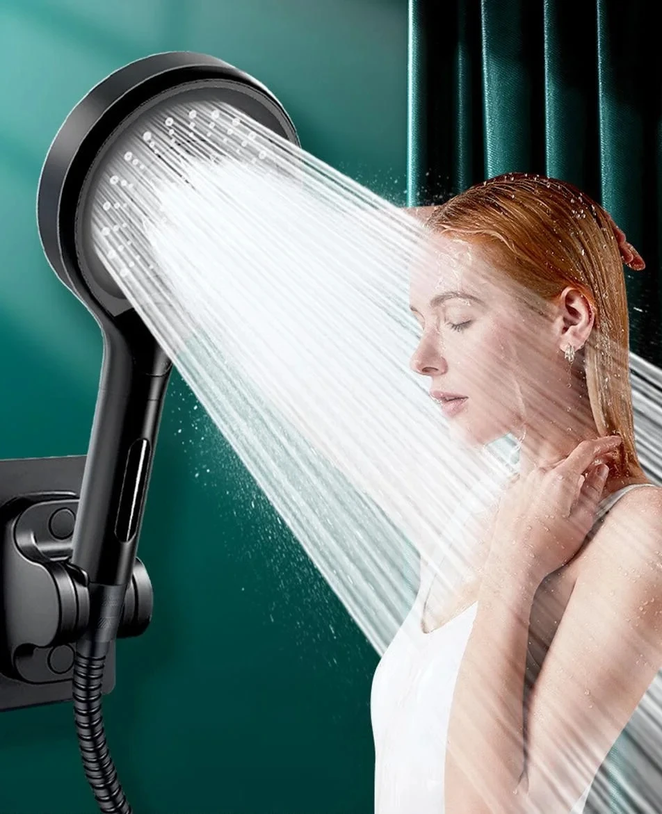 

Насадка для душа с фильтром, большая панель 13 см, кнопка высокого давления, 3 режима, кран с большим потоком воды, аксессуары для ванной комнаты