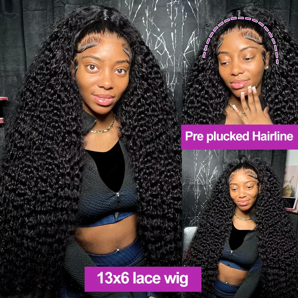 Melodie 28 34 40 Inch 13x6 HD Lace Front Wigs Loose Deep Wave 220 Density 13x4 Water Curly Lace Frontal Human Hair Wig For Women 2