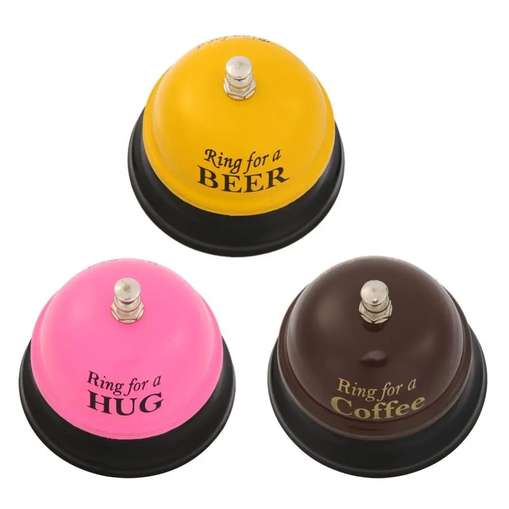Desk Call Bell Ring for Service Party Gift Ring For Coffee Beer Hug Metal Ringbell Home Bar