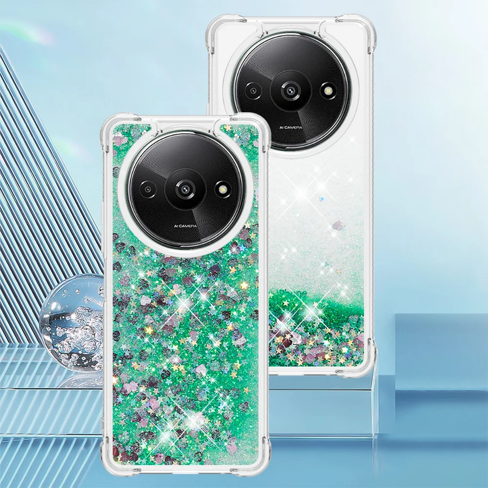 Bling Glitter Liquid Silicone Shockproof Quicksand Phone Case