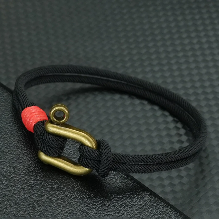 Men Retro Cord Chain Bracelet Thin 3mm