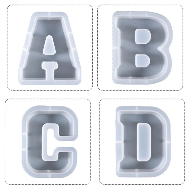 6 inch Big Letter Mold Lamp Mould 26 Letter Silicone Mold Large Letters  Crystal giant Alphabet Resin Jumbo Letter Epoxy