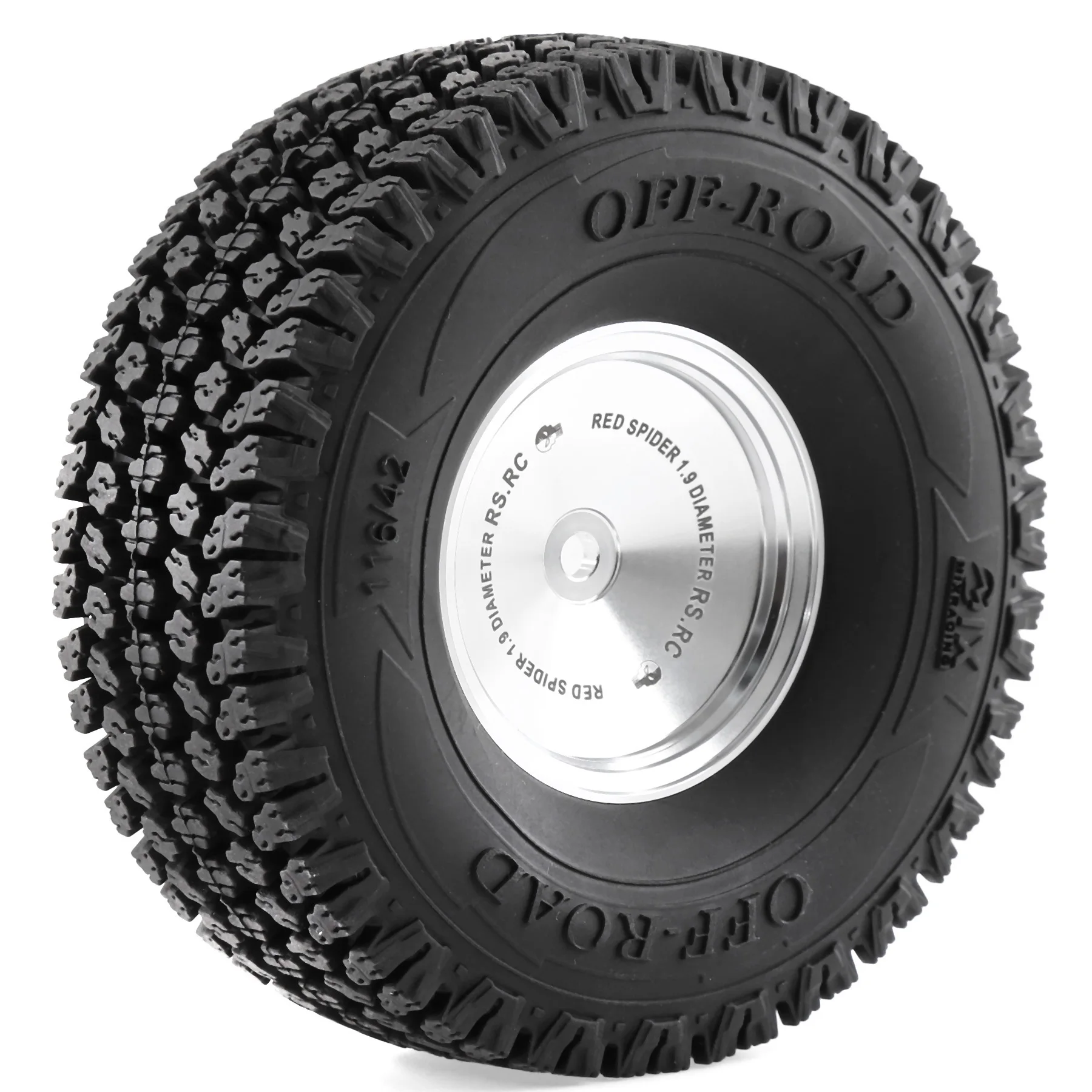 REDSPIDER 1.9 Crawler Tires (4pcs) - 105mm OD, For 1/10 RC Trucks Like Axial SCX10, TRX4, Redcat Gen8 - View #5