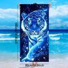 Extra Large Microfiber Beach Towel, Towel, Quick Dry Beach Towel, with Vivid Ocean and Mandala Floral Pattern, 31.5" * 70.8", Qu 3