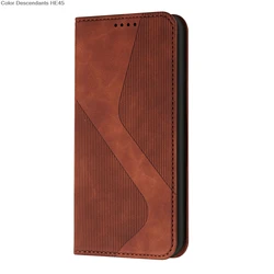 Magnetic Leather Flip Stand Wallet Case - Book Style Cover for Tecno Pop 6C (Brown)