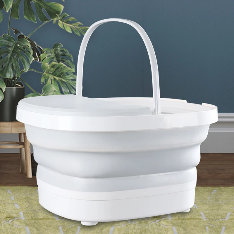 Portable automatic heating intelligent constant temperature folding foot bathtub red light foot bath bucket bucket basin