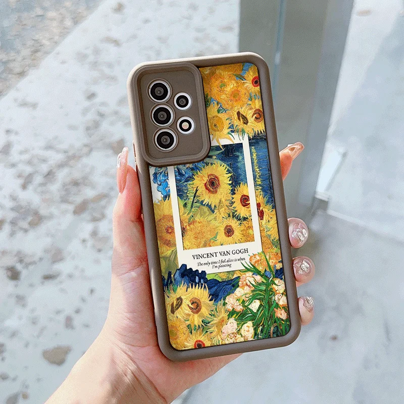 Van Gogh The Starry Night Sunflowers Art Print Phone Case Cover