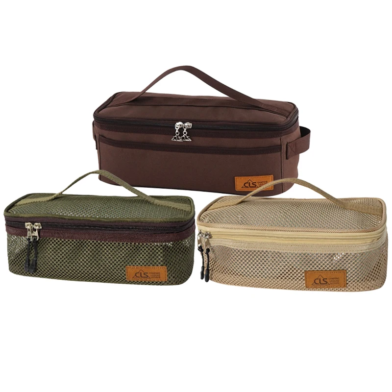 Outdoor camping cookware storage bag camping barbecue tableware storage bag self driving travel makeup portable toiletrie
