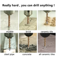 Peu de perceuse en alliage spécial de marbre concret en métal de ciment en verre Peu de perçage de tuile de 5-10mm 6