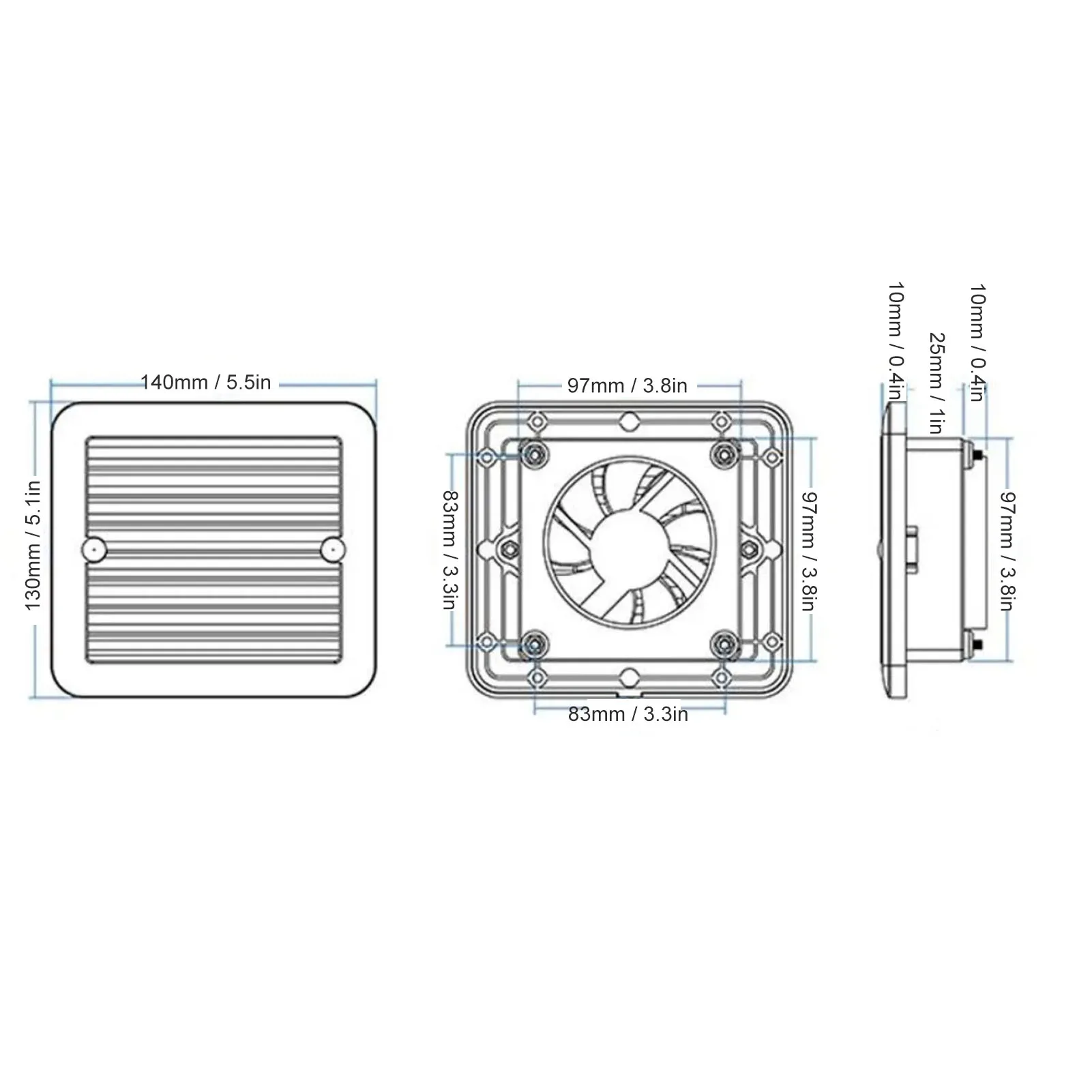 Motorhome Air Vent Ventilator Grille Cover for Wall and Ceiling Mounts