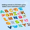 Magnets Fridge Letters Numbers Animal Paper Large Magnetic Refrigerator Cute Spelling Learning Game Toy for Kids Baby Girls Boys 4