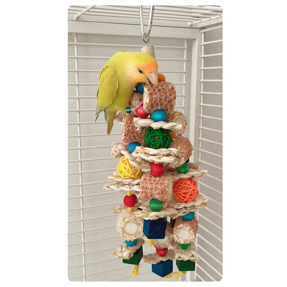 Cute Parrot Toys Bird Toys Bird Chew Natural Corn Cob For Small Medium-Sized Macaws African Grey Cockatoos Pet